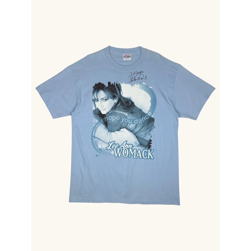 Vintage Lee Ann Womack I Hope You Dance Tour T-Shirt Blue Hanes Beefy-T Large